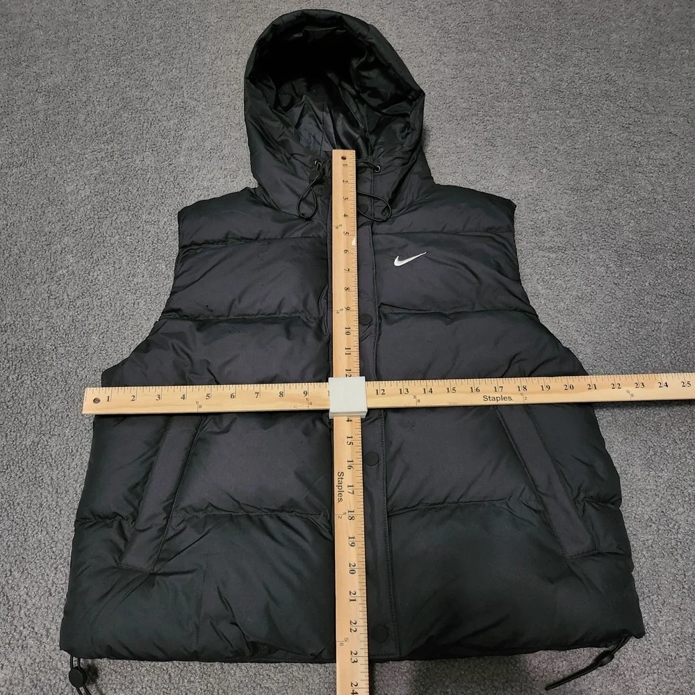 Womens Size XS Nike Therma-FIT Puffer Vest Hooded Bodywarmer Black IH1007-010